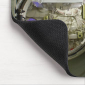 uitkomen op een oude retro-onderzeeër muismat (Hoek)