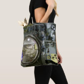 uitkomen op een oude retro-onderzeeër tote bag (Dichtbij)