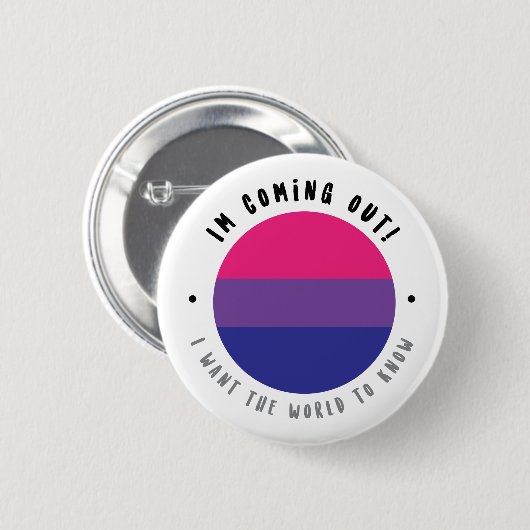 Uitkomend - biseksuele Button (Voorkant /achterkant)