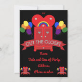 Uitkomend Uitnodiging voor feestvieren Gay Party (Achterkant)