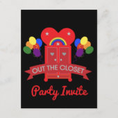 Uitkomend Uitnodiging voor feestvieren Gay Party Informatiekaartje (Voorkant)
