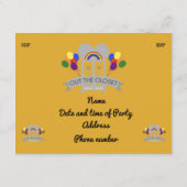 Uitkomend Uitnodiging voor feestvieren Gay Party Informatiekaartje (Achterkant)