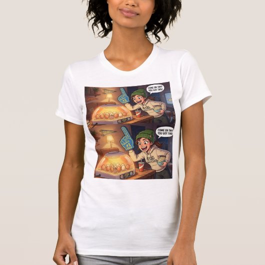 Uitkomstdag T-shirt – Ei Kijken T-shirt (Voorkant)