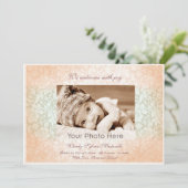 Uitkondiging van de geboorte van een roze klassiek aankondiging (Staand voorkant)