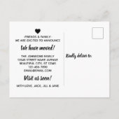 Uitkondiging van de kondiging van de rendiervakant aankondigingskaart (Achterkant)