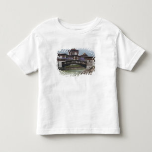 Uitkragende brug bij het Punakha Dzong-paleis Kinder Shirts