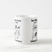 Uitlaat- en bandenfitters. garage monteur koffiemok (Center)