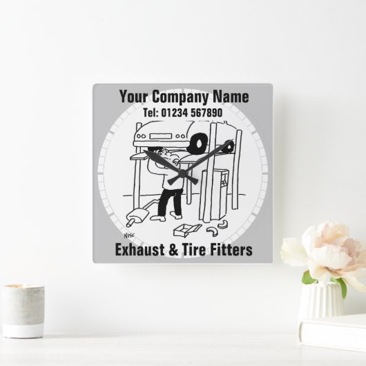 Uitlaat- en bandfitters vierkante klok (Huis)