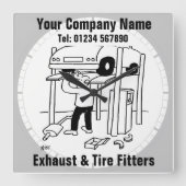 Uitlaat- en bandfitters vierkante klok (Voorkant)