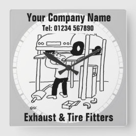 Uitlaat- en bandfitters vierkante klok