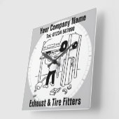 Uitlaat- en bandfitters vierkante klok (Hoek)