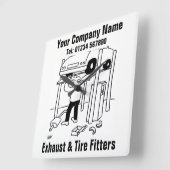 Uitlaat- en bandfitters vierkante klok (Hoek)