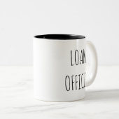 uitleenfunctionaris | Rae Dunn geïnspireerd Tweekleurige Koffiemok (Voorkant rechts)