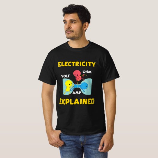 Uitleg elektriciteit t-shirt (Voorkant volledig)
