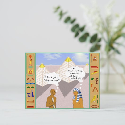 Uitleggen van de Pyramiden Briefkaart (Staand voorkant)