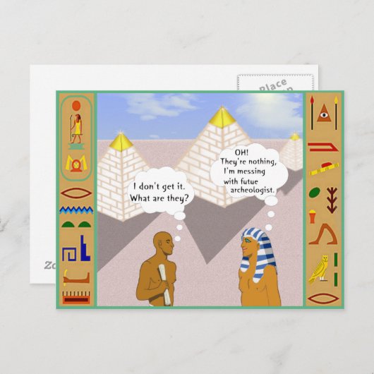 Uitleggen van de Pyramiden Briefkaart (Voorkant / Achterkant)