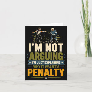 Uitleggen waarom het geen penalty grappig hockey w kaart