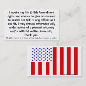 Uitlegging van de kaarten voor constitutionele rec visitekaartje (Voorkant / Achterkant)