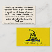 Uitlegging van de kaarten voor constitutionele rec visitekaartje (Voorkant / Achterkant)