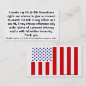 Uitlegging van de kaarten voor constitutionele rec visitekaartje (Voorkant / Achterkant)