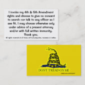 Uitlegging van de kaarten voor constitutionele rec visitekaartje (Voorkant / Achterkant)