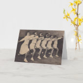 uitlepende Vrouwen fencers Noteer Kaart (Gele Bloem)