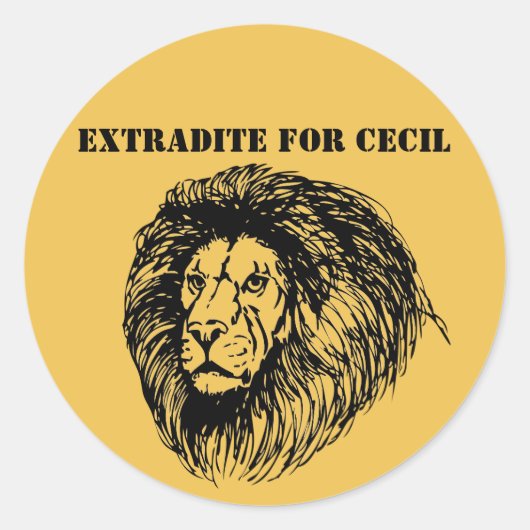 Uitleveren voor Cecil Ronde Sticker (Voorkant)