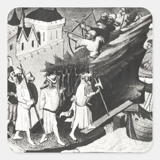 Uitlevering tegen het eiland Cipangu Vierkante Sticker (Voorkant)