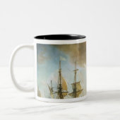 Uitlevering van Robert Cavelier de La Salle Tweekleurige Koffiemok (Links)