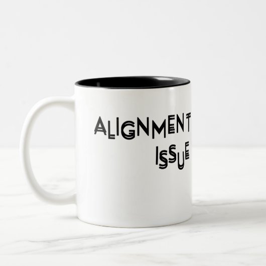 Uitlijningsprobleem Minimalistische Keramiek Tweekleurige Koffiemok (Links)