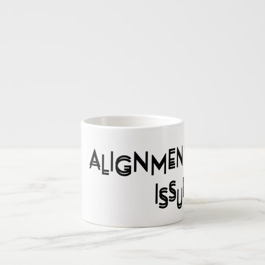 Uitlijningsprobleem Minimalistische Reset Espresso Kop (Voorkant)