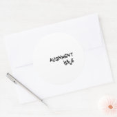 Uitlijningsprobleem Minimalistische Tech Ronde Sticker (Envelop)