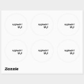 Uitlijningsprobleem Minimalistische Tech Ronde Sticker (Vel)
