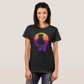 Uitloop Synthwave Cyberpunk Streampunk Cat T-shirt (Voorkant volledig)