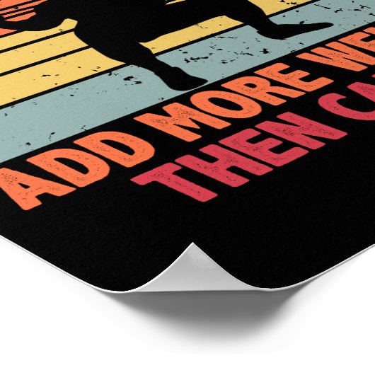  uitloopgym als ik sterf terwijl het gewicht optil poster (Hoek)