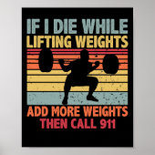  uitloopgym als ik sterf terwijl het gewicht optil poster (Voorkant)