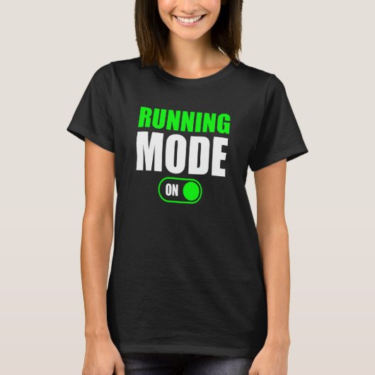 Uitloopmodus op werkuitfitnessmodus t-shirt (Voorkant)