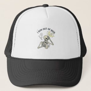 Uitlopend Bier Skelet Geest Maan Halloween_1 Trucker Pet