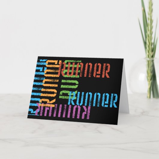 Uitlopende Verscheidenheid Renner Thema Kaart (Voorkant)