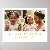 Uitmuntend Romantisch Gouden Hart 2 Foto's Familie Poster (Voorkant)