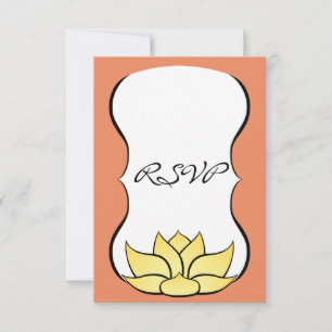 Uitmuntende Lotus in Zon gekuste RSVP Kaart