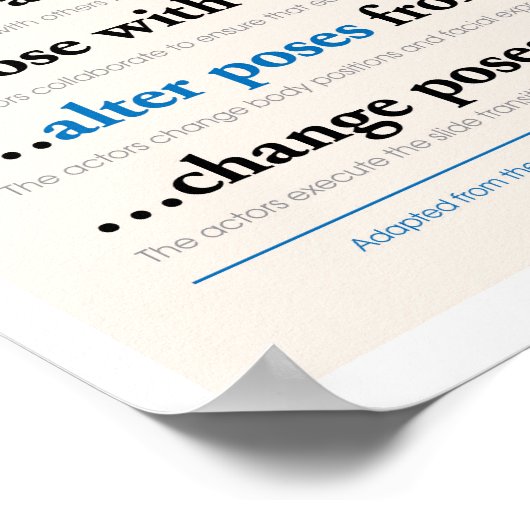 Uitmuntende menselijke dia-Shows Poster (Hoek)