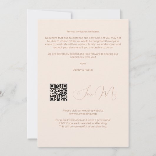 Uitmuntende Nep Kant Hart Champagne 3 Multi-Foto Save The Date (Achterkant)