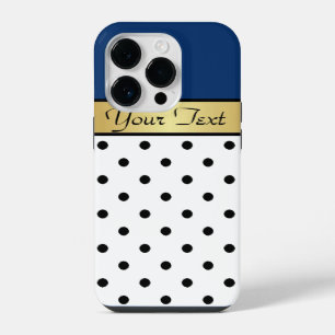 Uitmuntende Sodaliet Blauwe Witte En Zwarte Stippe iPhone 14 Pro Hoesje