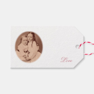 Uitmuntende vintage meisjes tag VanMijnBureau Cadeaulabel