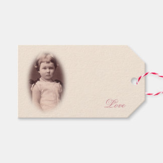 Uitmuntende vintage meisjesticker VanMijnBureau Cadeaulabel