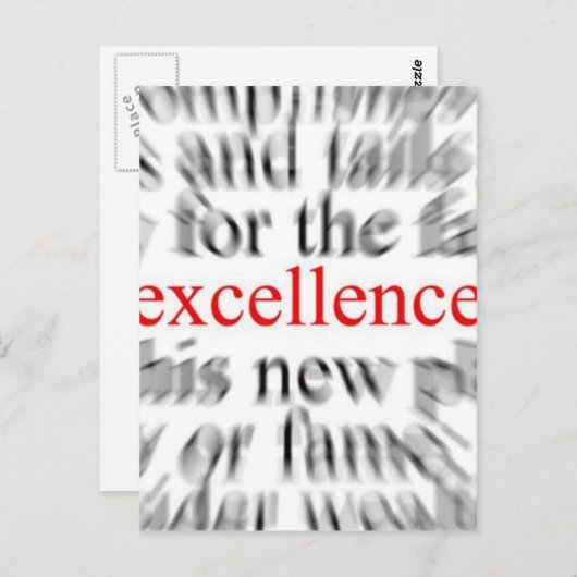 Uitmuntendheid Briefkaart (Voorkant / Achterkant)