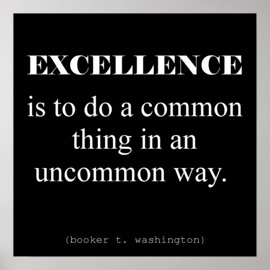 Uitmuntendheid Poster (Voorkant)