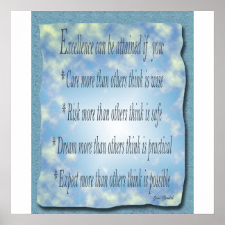 Uitmuntendheid Poster
