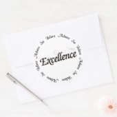 Uitmuntendheid - zie geloof bereiken ronde sticker (Envelop)